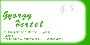 gyorgy hertel business card